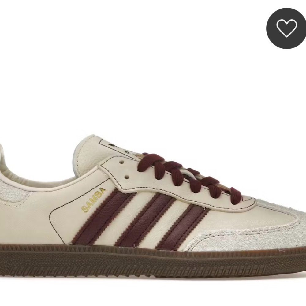 Adidas women’s  Samba OG 'Wonder White Maroon' 6.6